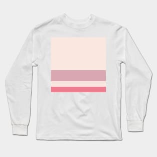 A peerless alliance of Pale Chestnut, Light Blue Grey, Very Light Pink and Light Coral stripes. Long Sleeve T-Shirt